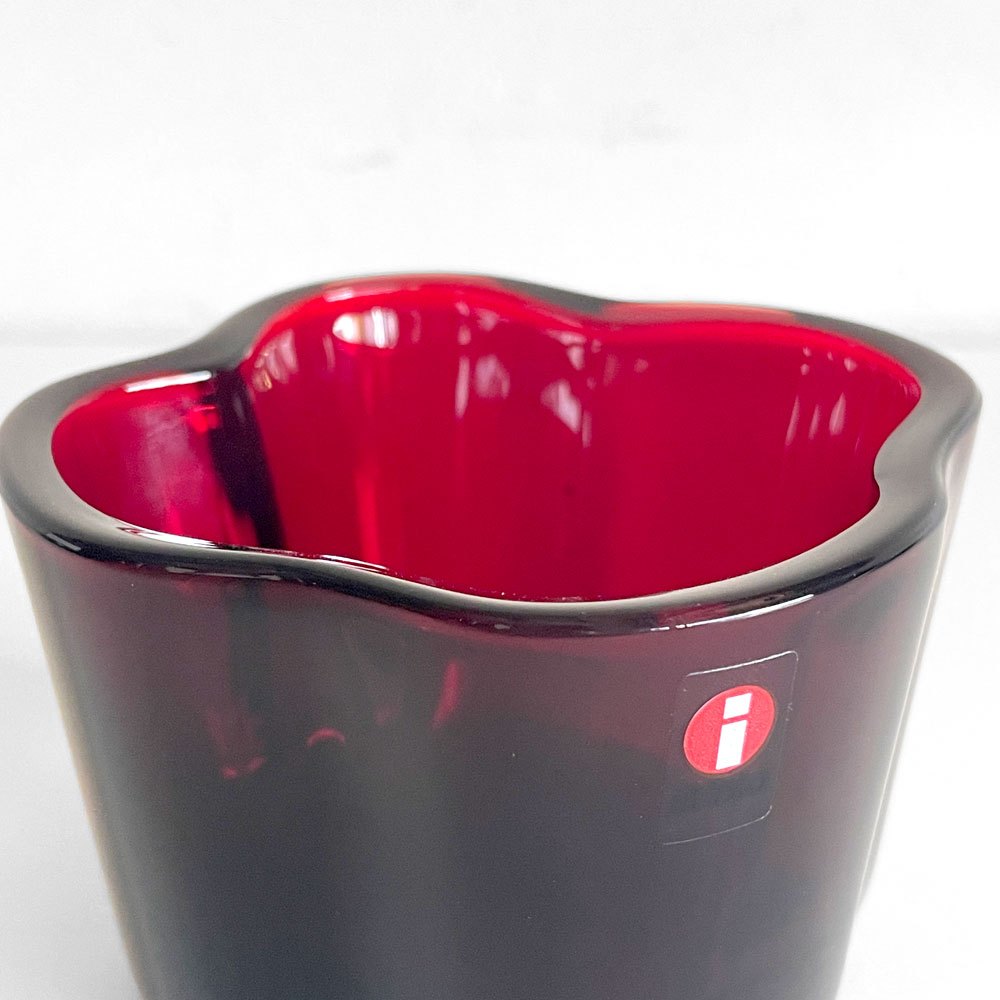 イッタラ iittala アルヴァ・アアルトコレクション Alvar Aalto Collection キャンドルホルダー H60mm クランベリー 北欧雑貨 廃盤色 ■