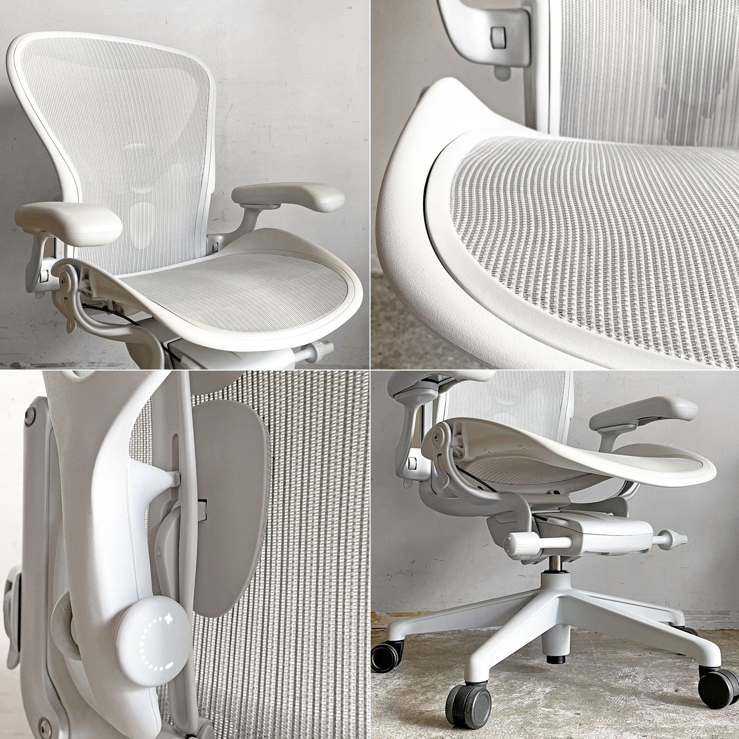 ハーマンミラー Herman Miller アーロンチェア リマスタード フル装備 Bサイズ ミネラル ポスチャーフィットSL デスクチェア オフィスチェア ビル・スタンフ ＆ ドン・チャドウィック ■