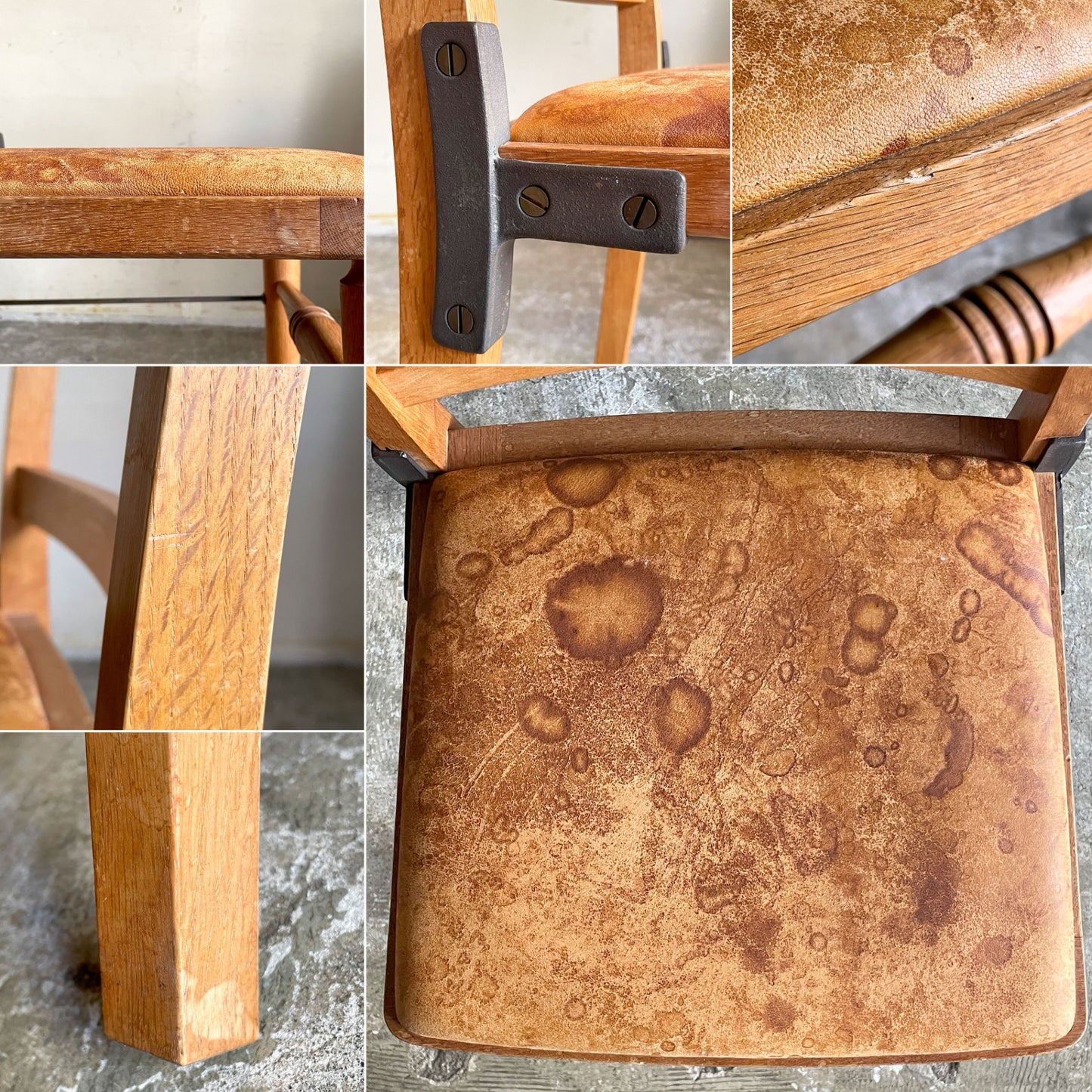 トラックファニチャー TRUCK FURNITURE TS CHAIR ダイニングチェア ナラ無垢材 アイアン 本革 羊革 シープスキン 定価 ￥110,550- ■
