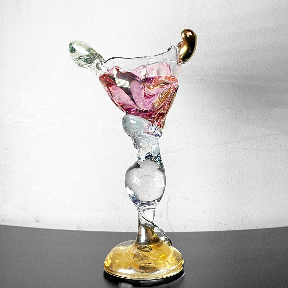 河内麻子 ASAKO KAWACHI ガラス ゴブレットグラス 吹きガラス オブジェ ガラス作家 現代作家 ■