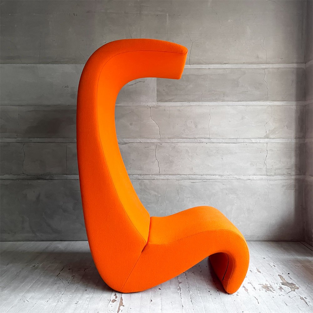 ヴィトラ vitra アムーべ ハイバック AMOEBE HIGHBACK ラウンジチェア 1人掛け ソファ オレンジ ヴェルナー・パントン Verner Panton スペースエイジ 定価￥424,600- ♪