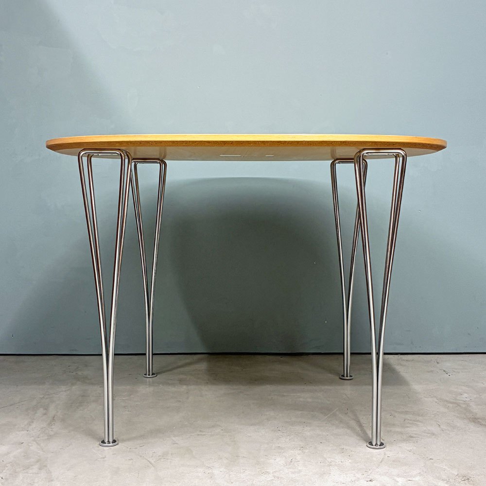 フリッツハンセン Fritz Hansen B603 スーパー円テーブル Bテーブル ダイニングテーブル 100x100cm ピート・ヘイン アルネ・ヤコブセン 北欧家具 2002年製 ◎
