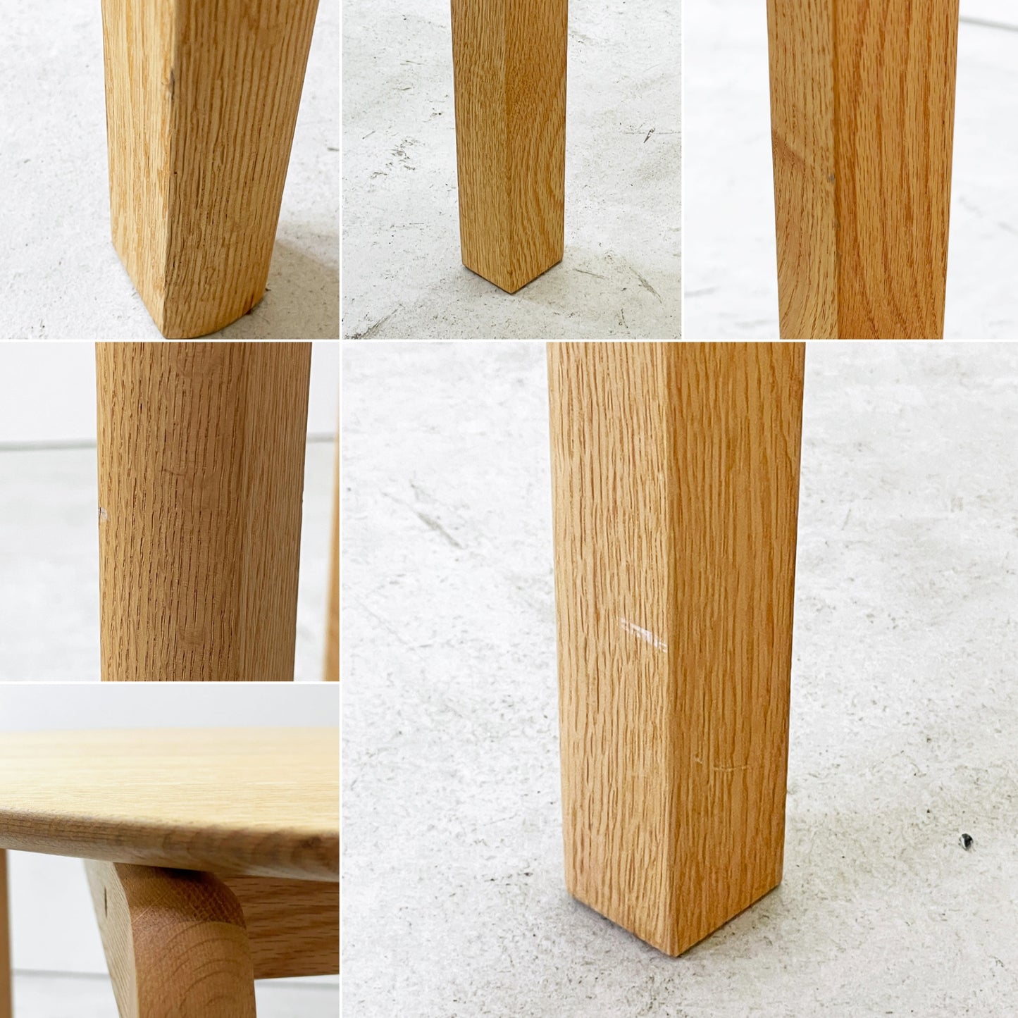 伝統工芸株式会社 DENTO リッショ LISCIO サークル ダイニングテーブル Φ84cm ラウンド オーク無垢材 ナチュラルモダン 定価￥120,000- ●