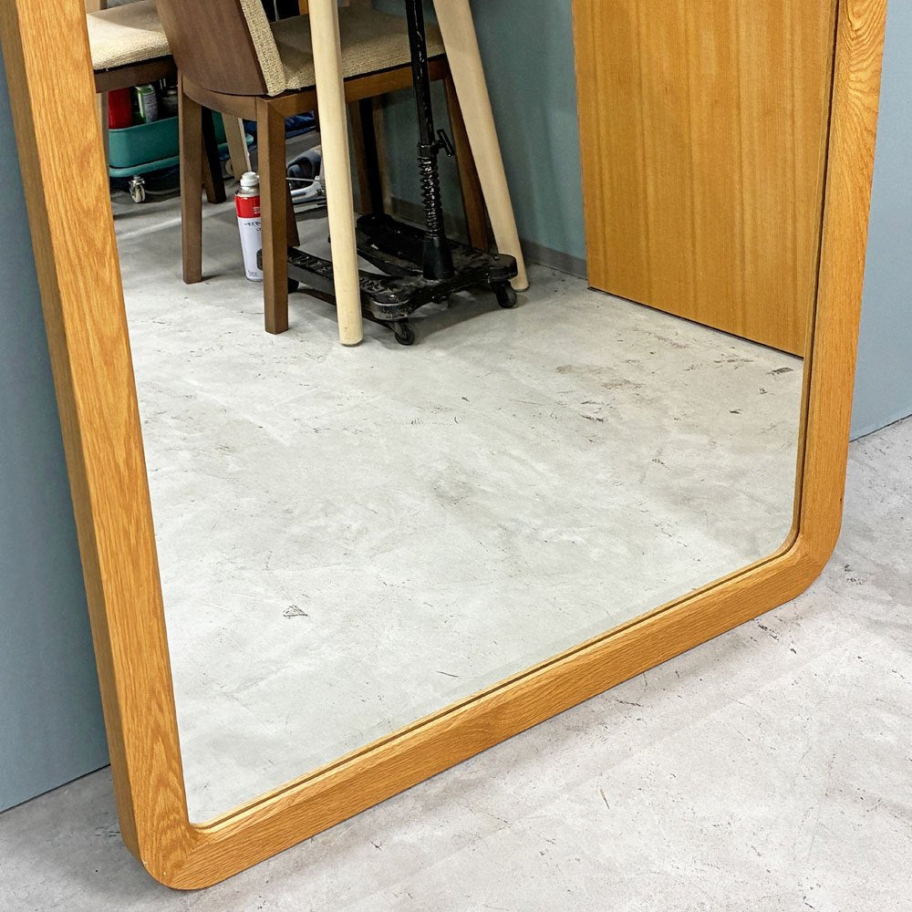 モーブレーワークス MOBLEY WORKS 大型ウォールミラー ハンギングミラー オーク無垢材 幅100cm 高さ185cm 店舗什器 ◎