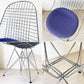 ヴィトラ vitra ワイヤーチェア Eames Wire Chair DKR5 エッフェルベース シートパッド付 ファブリック ブルー系 C&R イームズ ミッドセンチュリー ★