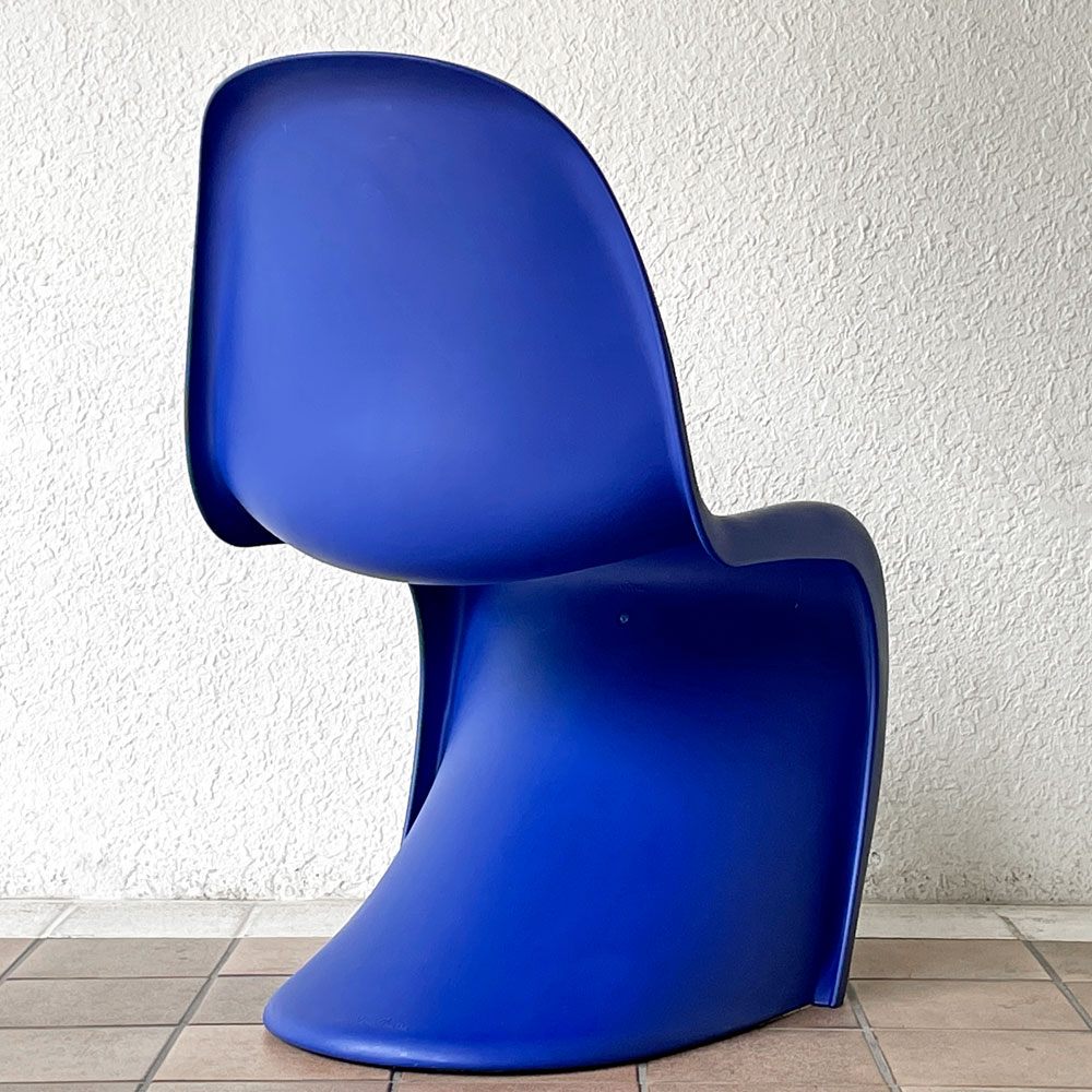 ヴィトラ vitra パントンチェア ダイニングチェア スタッキング ブルー ヴェルナー・パントン ミッドセンチュリー 定価58,300円 A ◇