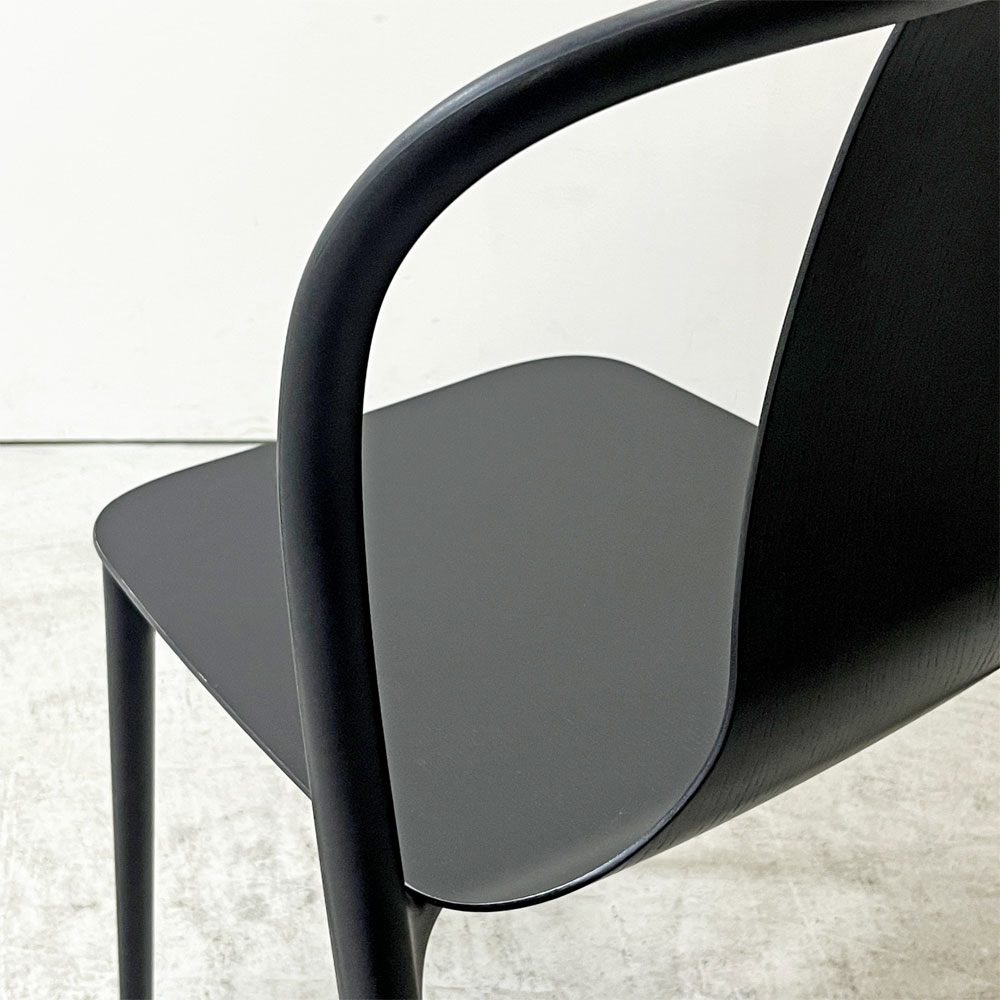 ヴィトラ Vitra ベルヴィルチェア Belleville Chair アームレスチェア ダイニングチェア スタッキングチェア アッシュ材 ブラック ロナン & エルワン・ブルレック C ●