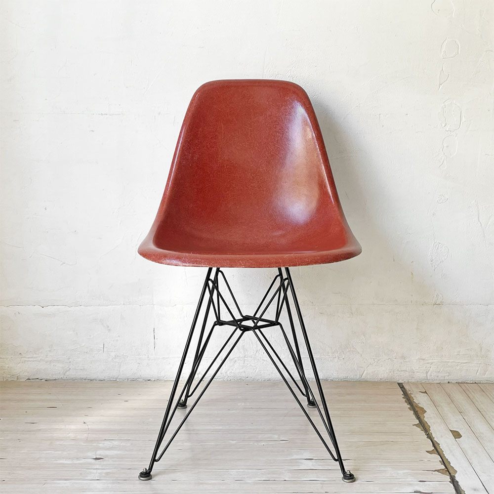 ハーマンミラー Herman Miller サイドシェルチェア セカンド 2nd FRP エッフェルベース テラコッタ ビンテージ イームズ ミッドセンチュリー ★