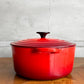 ルクルーゼ LE CREUSET ココットロンド 両手鍋 25cm レッド 鋳物 フランス ♪
