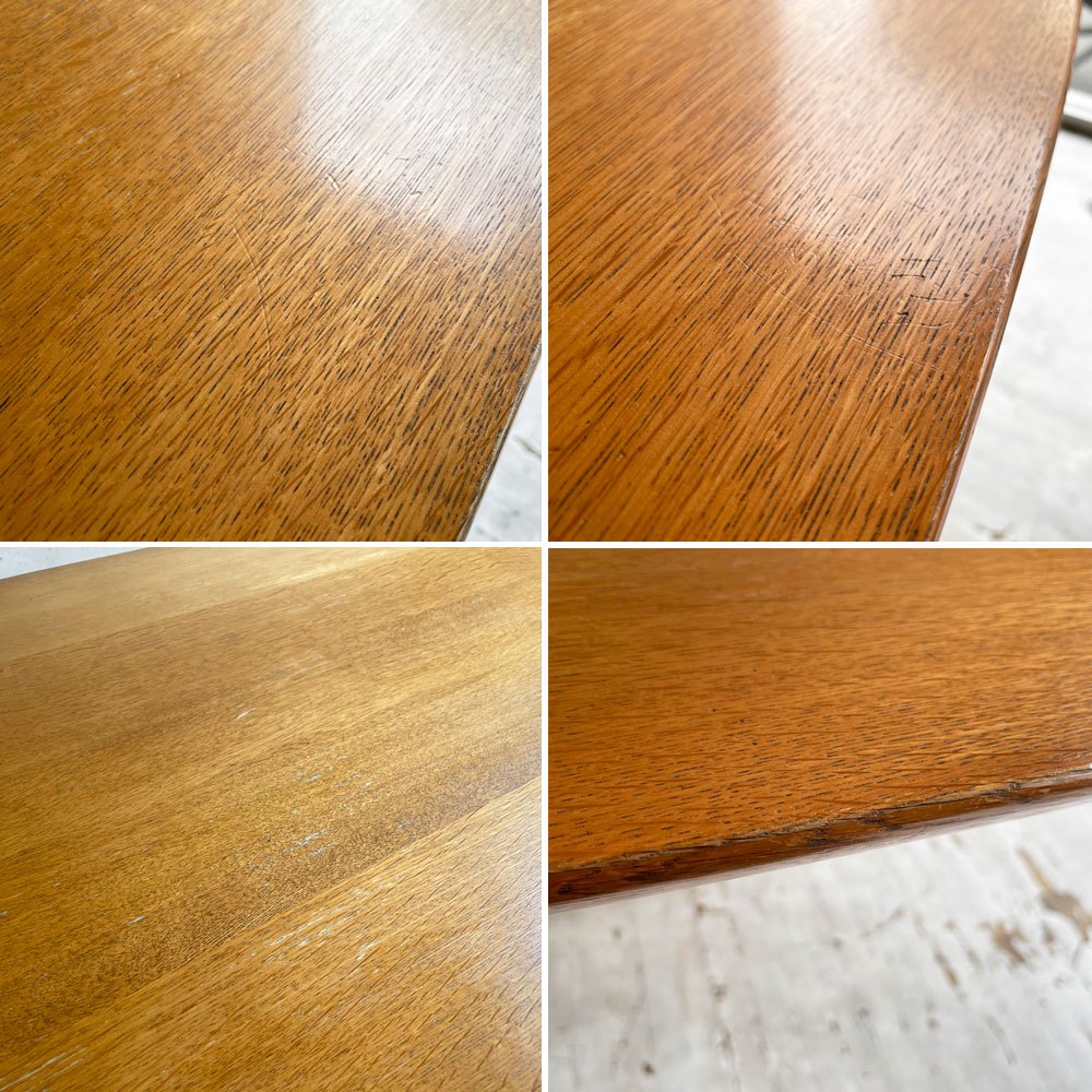 日進木工 Nissin ホワイトウッド WHITE WOOD ダイニングテーブル オーバル型 オーク無垢材 ウレタン塗装 廃番 ♪