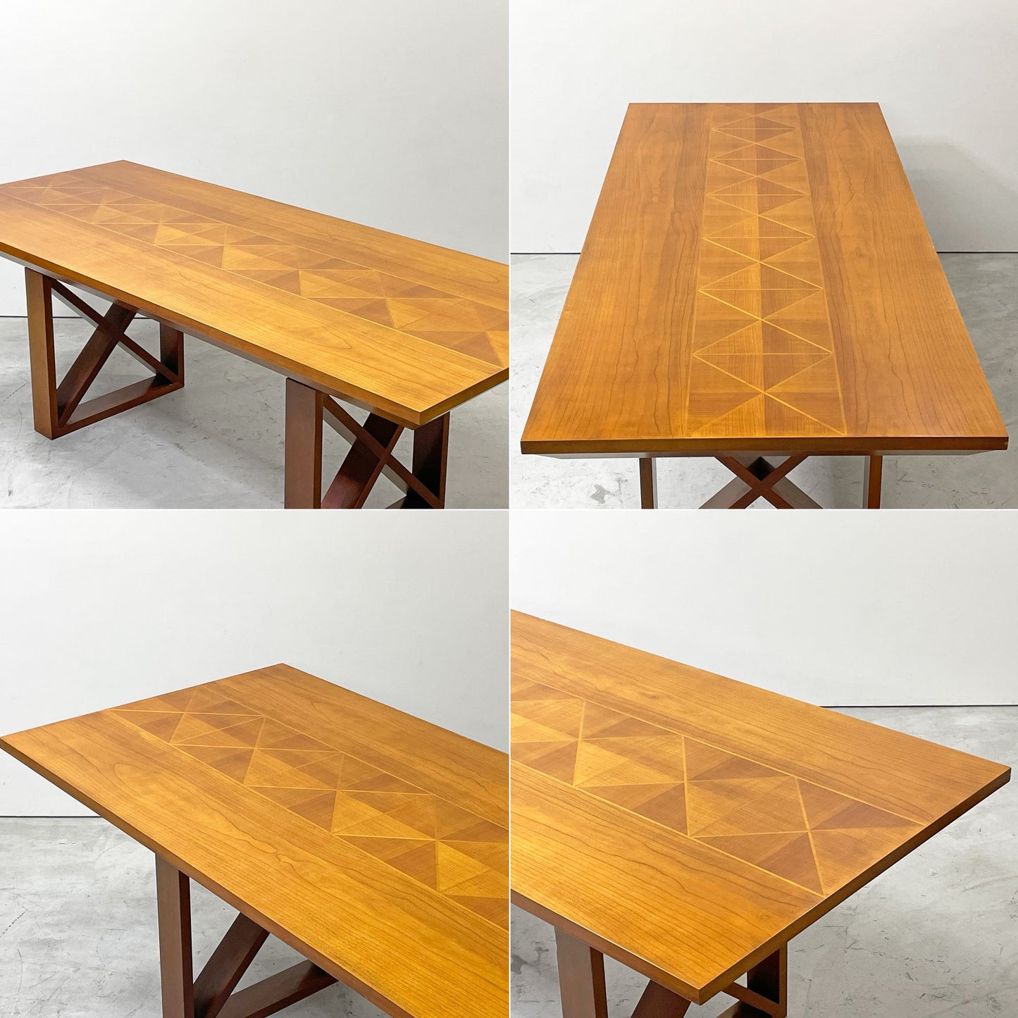 セレロ アルダメンティ SELLARO ARREDAMENTI SRL Le piazzeコレクション ダイニングテーブル 象嵌 抽斗1杯 ルカ・スカケッティ Luca Scacchetti W210cm イタリア ●