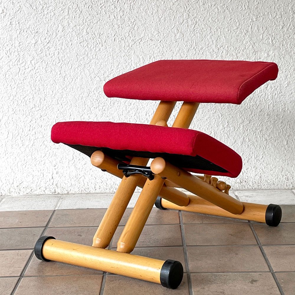ストッケ STOKKE ヴァリエ VARIER マルチバランス MULTI バランスチェア 学習椅子 ファブリック レッド 北欧 ノルウェー ◇