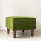 カリモク60 オットマン スツール モケットグリーン Kチェア ロビーチェア ミッドセンチュリー レトロモダン 定価￥34,980- ★