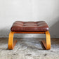 冨士ファニチア Fuji furniture アージオ AGIO オットマン フットスツール ビーチ材 ブラウン合皮 ナチュラルモダン ■