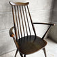アーコール Ercol ゴールドスミス ダイニングチェア アームチェア コロニアル ハイバック エルム材 ダークブラウン UKビンテージ 英国家具 ♪