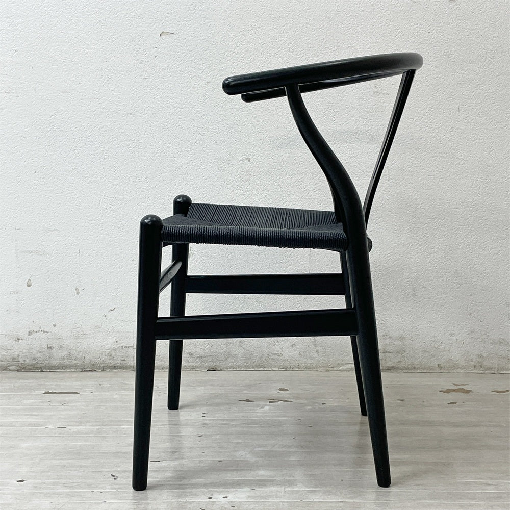 カールハンセン＆サン Carl Hansen & Son CH24 Yチェア ブラックラッカー × ブラックペーパーコード ハンス・J・ウェグナー オーク材 美品 ●