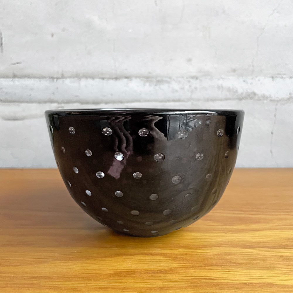 辻和美 Kazumi Tsuji おはち 深 ツブツブ ガラスボウル 鉢 Φ15×9.5cm ファクトリーズーマー factory zoomer 現代作家♪