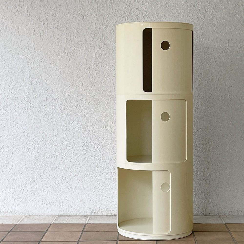 カルテル Kartell ラウンドエレメント Round Element Hタイプ 3段 ホワイト アンナ・カステッリ・フェリエーリ イタリア ◇
