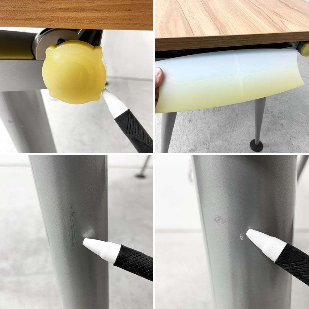 ハーマンミラー Herman Miller アバックエンバイロメンツ ABAK ミーティングテーブル デスク W140cm オークカラー ケーブルスパイン付き ティム・ウォレス B ●