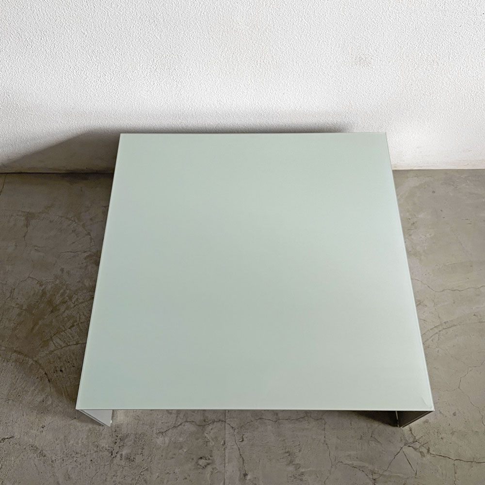 カッシーナイクスシー Cassina ixc. エアーフレーム AIR FRAME 3002 センターテーブル スクエア W120.5cm ガラス天板付 デヴィッド・チッパーフィールド インターデコール 〓