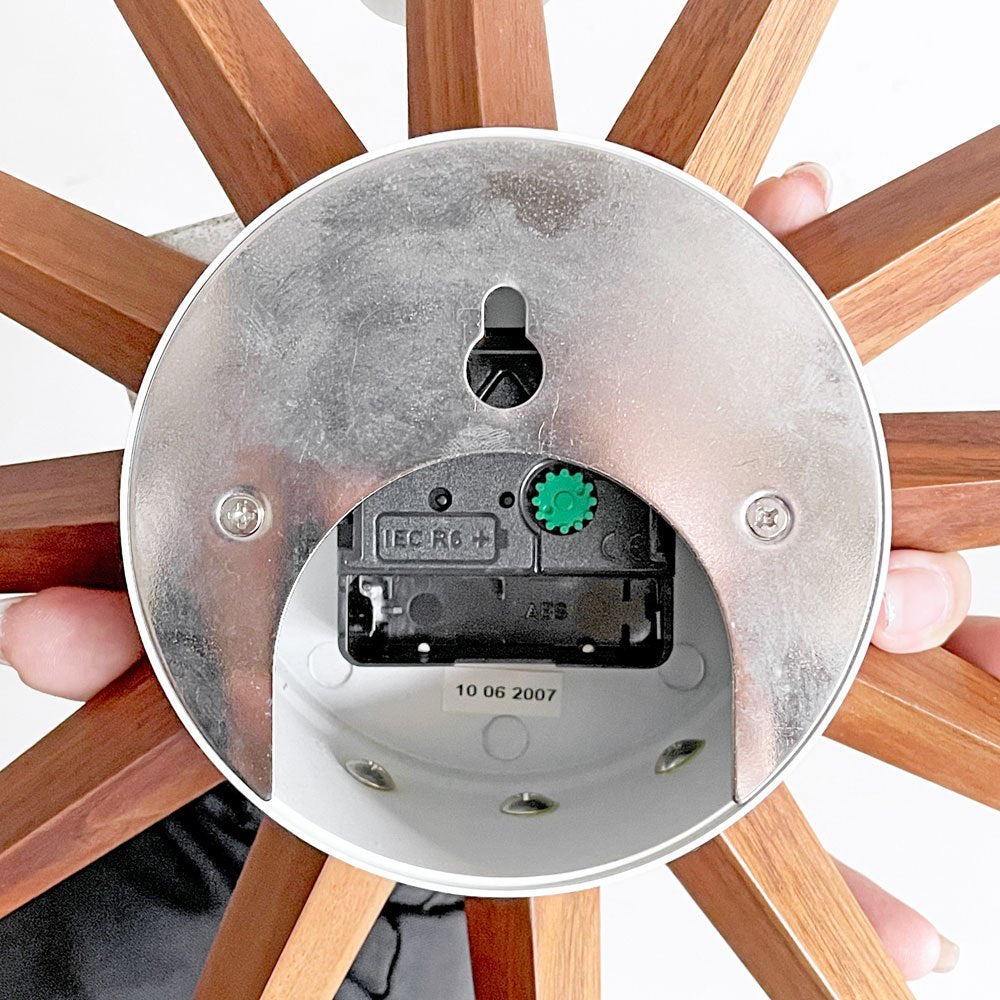 ヴィトラ vitra サンバーストクロック Sunburst Clock ウォールクロック 掛時計 ウォールナット ジョージネルソン George Nelson ミッドセンチュリー Φ47cm ■