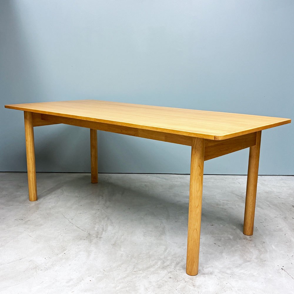 無印良品 MUJI 木製テーブル ダイニングテーブル ラバーウッド材 Ｗ180cm ナチュラルデザイン 参考定価￥59,900- ◎