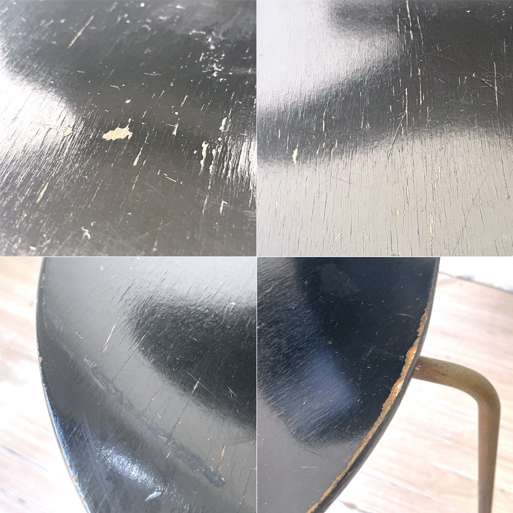 フリッツ ハンセン Fritz Hansen ビンテージ アントチェア ブラックラッカー プライウッド 3本脚 アルネ・ヤコブセン Arne Jacobsen アリンコチェア ★