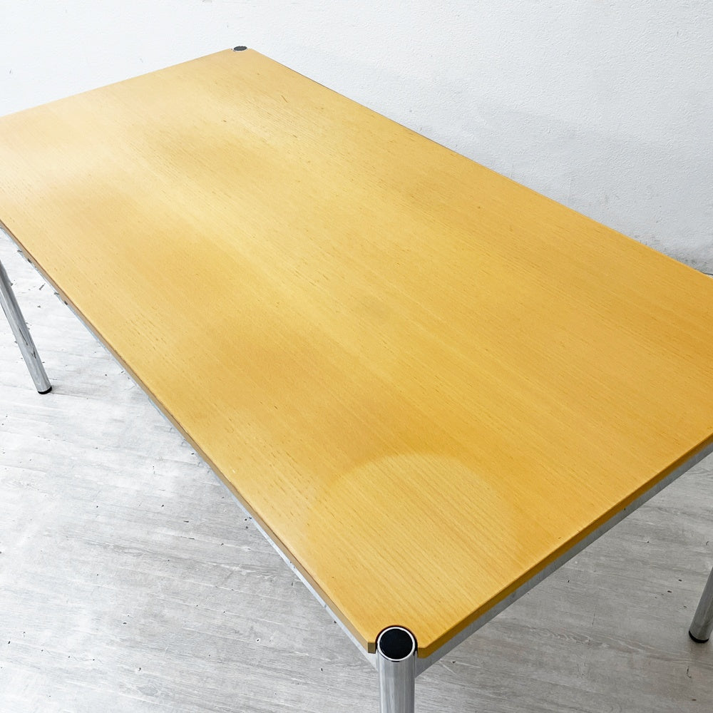USMハラー USM Haller モジュラーファニチャー USMハラーテーブル デスク ナチュラル ビーチ材 天板 H70cm スイス ●
