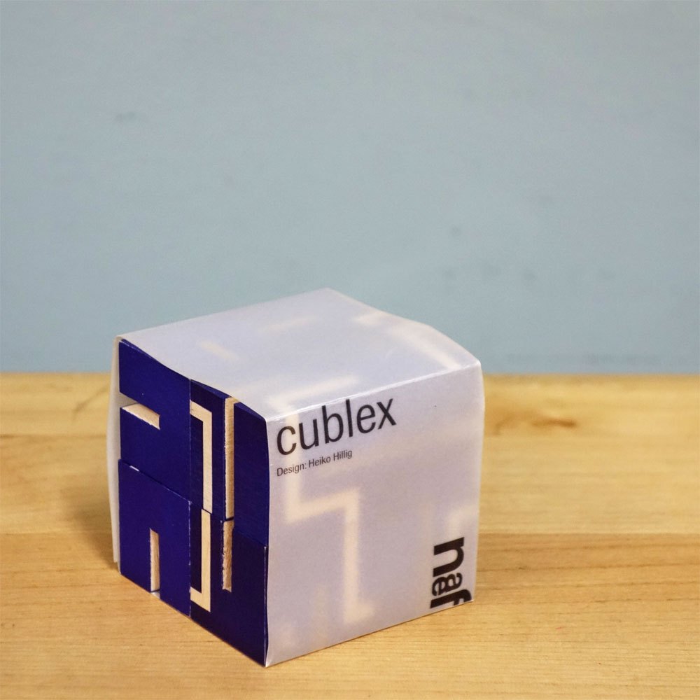ネフ naef キューブレックス cublex ブルー Heiko Hilling 木製玩具 知育玩具 おもちゃ オブジェ スイス 廃番品 ◎