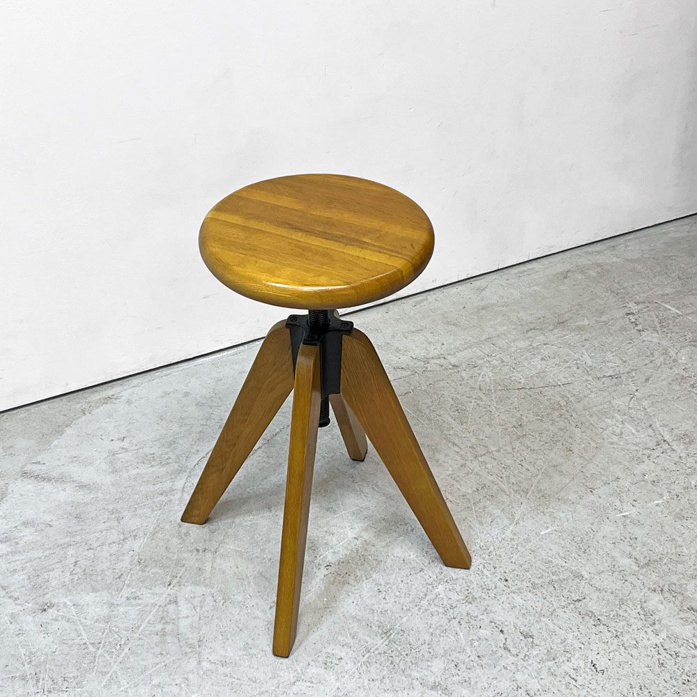 クラッシュゲート CRASHGATE ノットアンティークス Knot Antiques リフト ロースツール LIFT STOOL Lo オーク無垢材 回転昇降 インダストリアル 廃番 ●