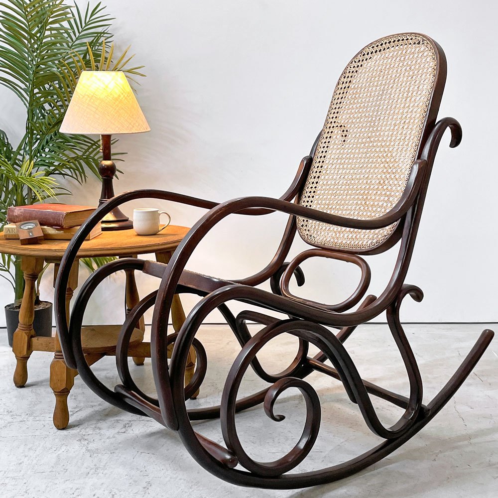 マルニ木工 オールドマルニ maruni ベントウッド ロッキングチェア Bentwood rocking chair 1976年～1988年製 #7028 リプロダクト 曲木椅子 ラタン張り  ●