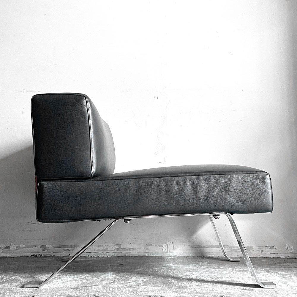 カッシーナ Cassina オンブラ OMBRA 512 ラウンジチェア 1Pソファ レザー ブラック シャルロット・ペリアン Charlotte Perriand ■
