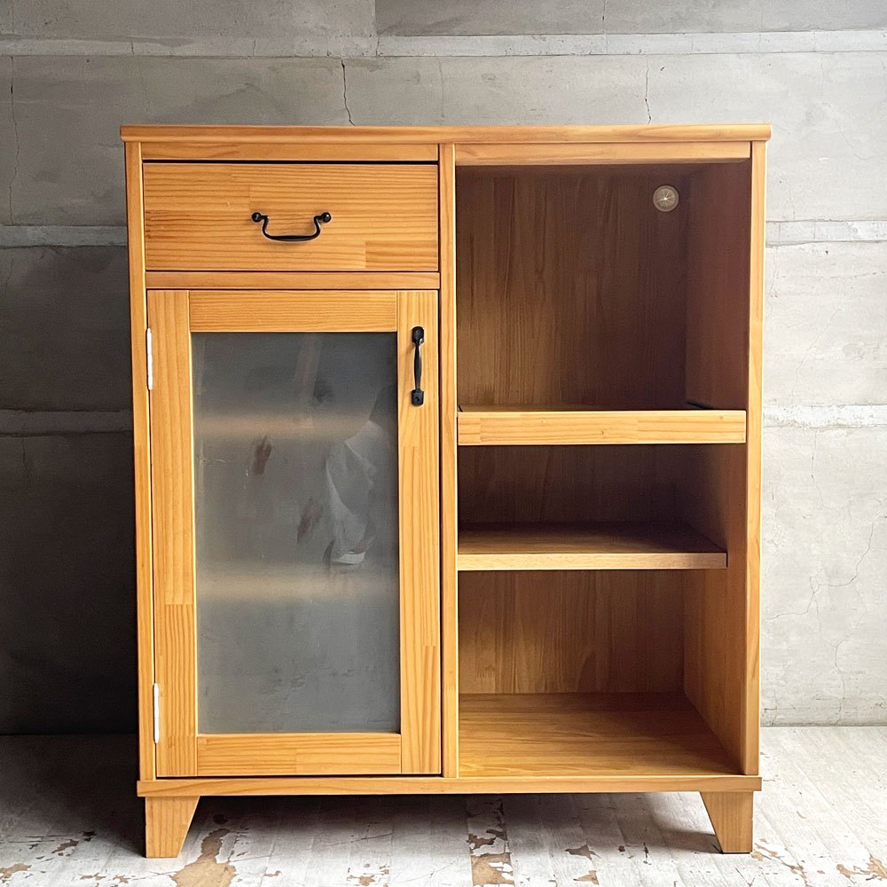モモナチュラル MOMO Natural ランド LAND キッチンカウンター レンジボード タイルトップ W77.5cm ナチュラルデザイン ♪