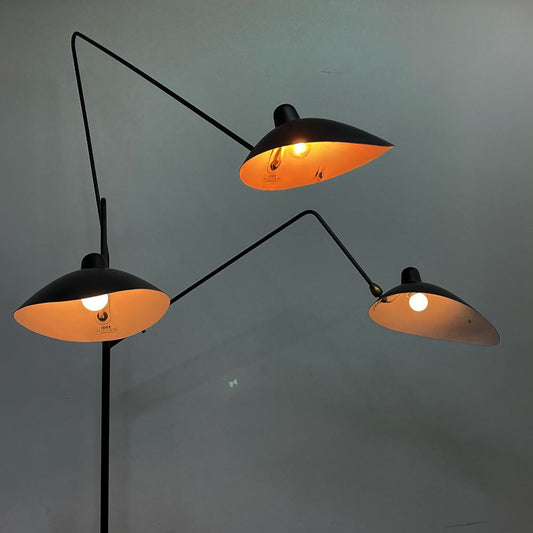 イデー IDEE ランパデール トワ ルミエーレ LAMPADAIRE 3 LUMIERES フロアライト スタンドライト 3灯 ブラック セルジュ・ムーユ 参考定価￥310,000- ●