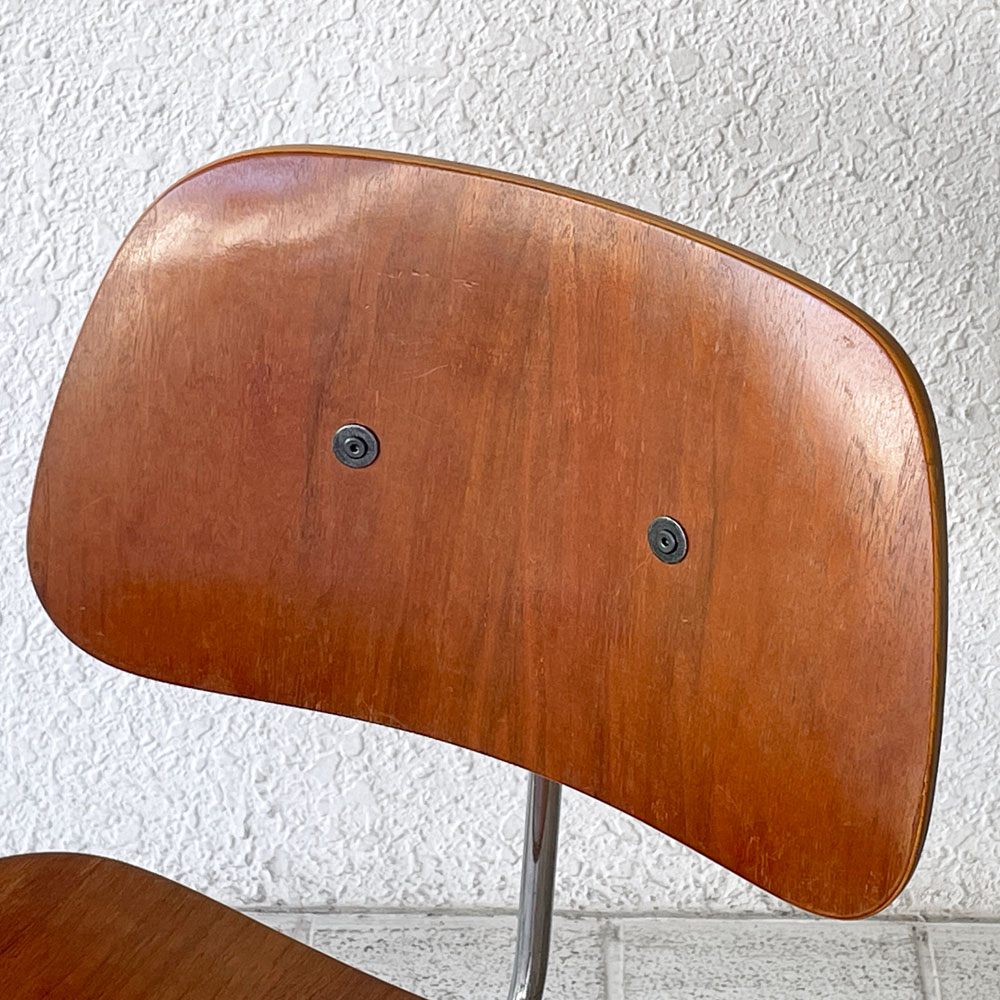 ハーマンミラー Herman Miller プライウッドダイニングチェア DCM ウォールナット メタルレッグ 90's ビンテージ C&R イームズ ミッドセンチュリー ◇