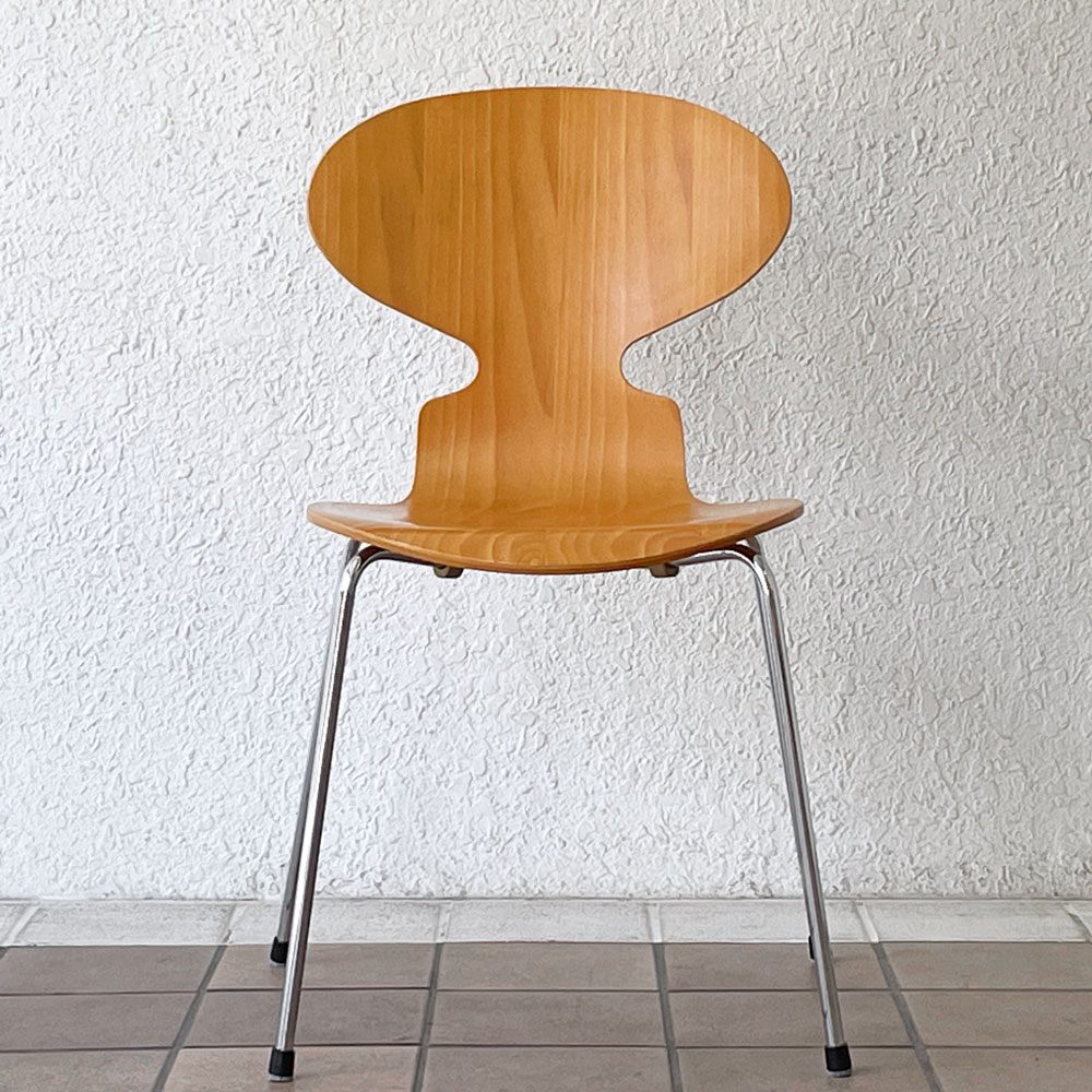 フリッツハンセン Fritz Hansen 3101 アリンコチェア アントチェア 4本脚 ナチュラルビーチ ラッカー仕上げ フェルトグライズ アルネ・ヤコブセン ◇