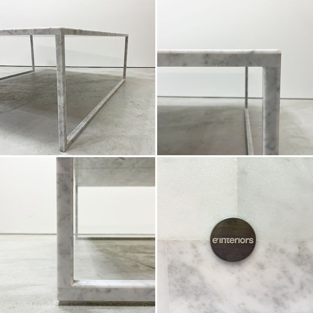 エ インテリアズ è interiors バイ インテリアズ by interiors ビーケーテーブル BK TABLE センターテーブル ローテーブル スクエア 大理石 モダンデザイン 定価￥228,800- ●
