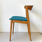 デンマークビンテージ Danish Vintage チーク材 ダイニングチェア ハーフアーム プライウッド ファブリック 北欧家具 B ★