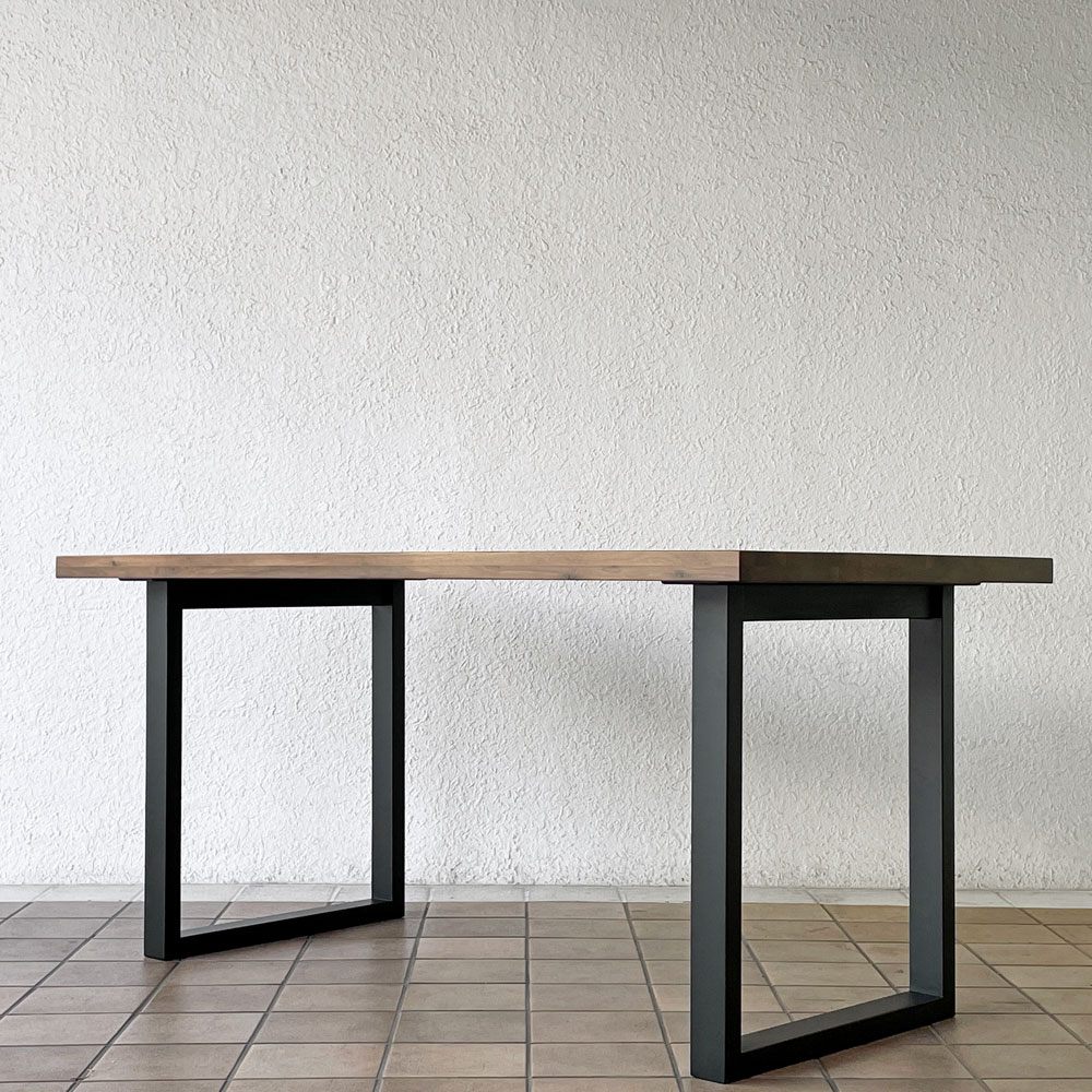 関家具 ベルデⅢ ダイニングテーブル W150cm ウォールナット 脚間調節可 モダンデザイン 定価￥65,000- ◇