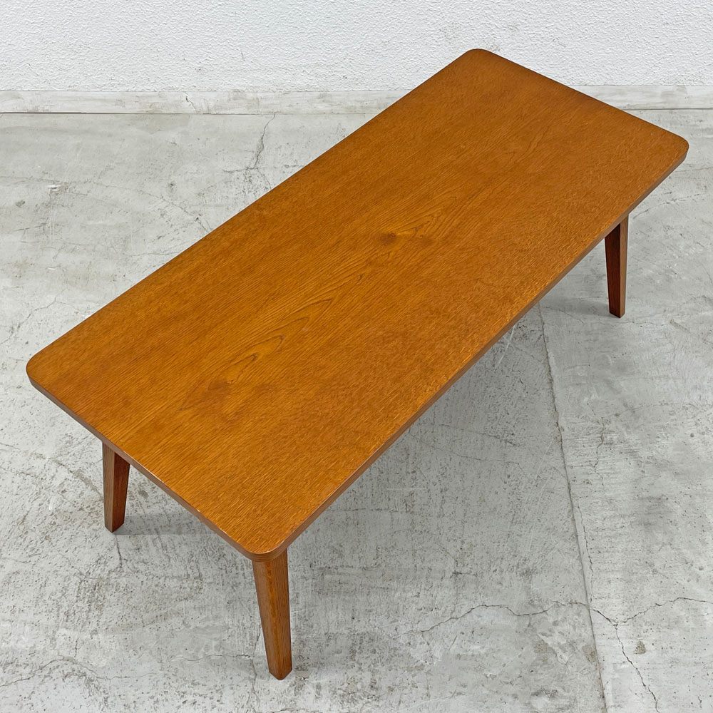 パシフィックファニチャーサービス P.F.S. ローテーブル DH TEA TABLE Sサイズ ナラ材 ダークブラウン 定価52,800円 美品 〓