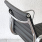ハーマンミラー Herman Miller アルミナムグループ マネジメントチェア 本革 ブラック 5本脚 キャスター付 C&R イームズ ◇
