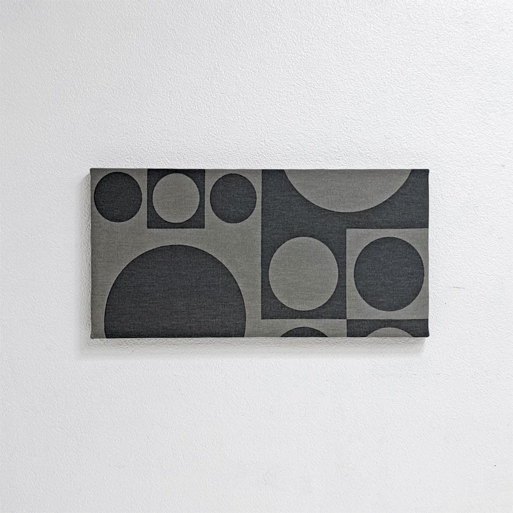 イノベーション INNOVATION ジオメトリ GEOMETRI 60×30cm ファブリック パネル ヴェルナー・パントン Verner Panton グレー系 木枠 ウォール インテリア ●