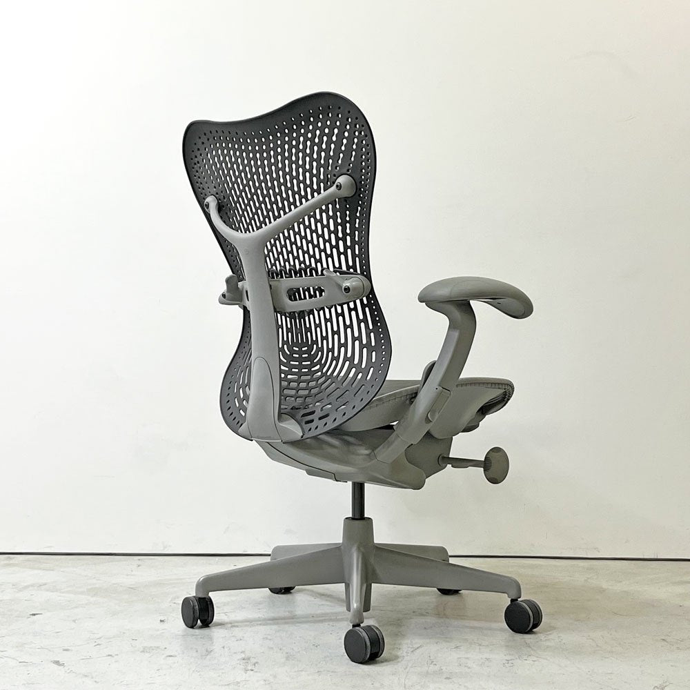 ハーマンミラー Herman Miller ミラチェア Mirra Chair オフィスチェア スタジオ7.5 Studio7.5 グレー 座面昇降 ●
