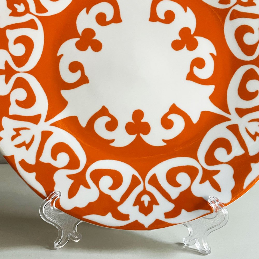 ツェツェアソシエ Tse＆Tse associees お腹ペコペコのお皿たち les affamés 大皿プレート オレンジ ウズベキスタン模様 フランス パリ 廃番 ♪