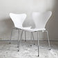 フリッツハンセン Fritz Hansen 3107 セブンチェア ホワイト ラッカー仕上げ スタッキング アルネ・ヤコブセン Arne Jacobsen デンマーク 北欧家具 B ■