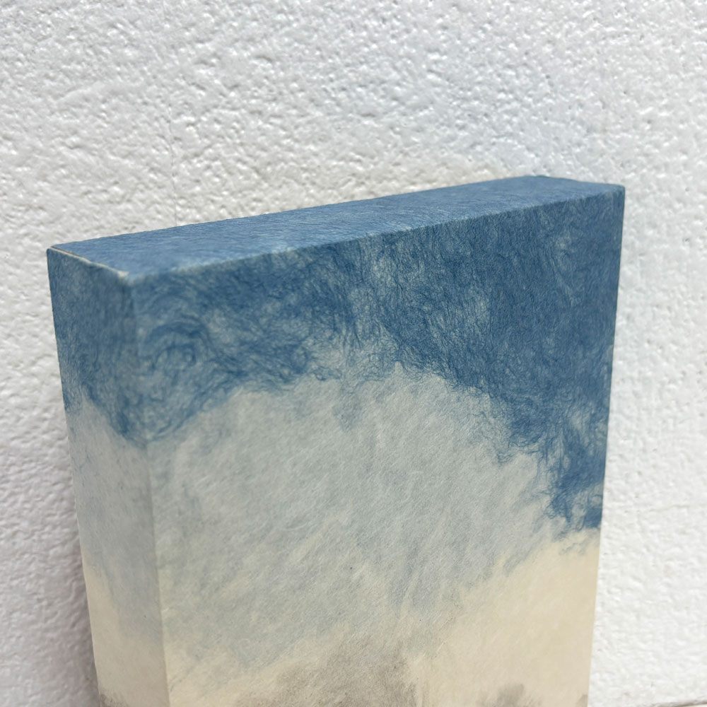 紙漉思考室 手漉き和紙パネル作品 キリトリ 15×20cm 縦横展示可 ●