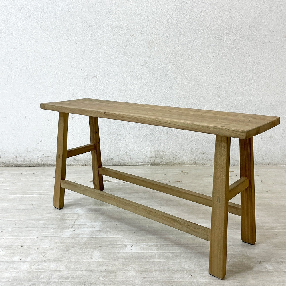 ザラホーム ZARA HOME ベンチ スツール ニレ材 木製 W91cm ナチュラル スペイン ●