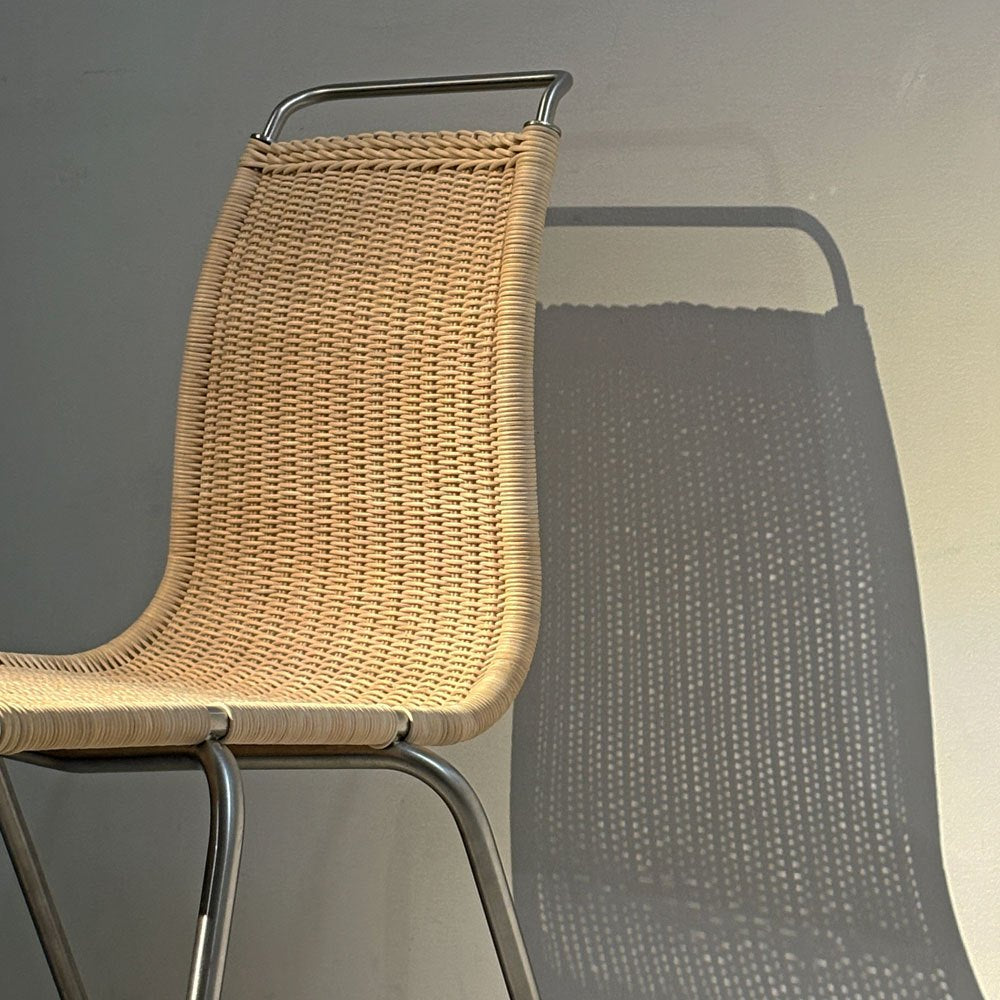 カールハンセン＆サン Carl Hansen & Son PK1 ダイニングチェア スタッキングチェア ラタン 籐 スチール ポール・ケアホルム Poul Kjaerholm 北欧 デンマーク モダン 廃番希少 A ●