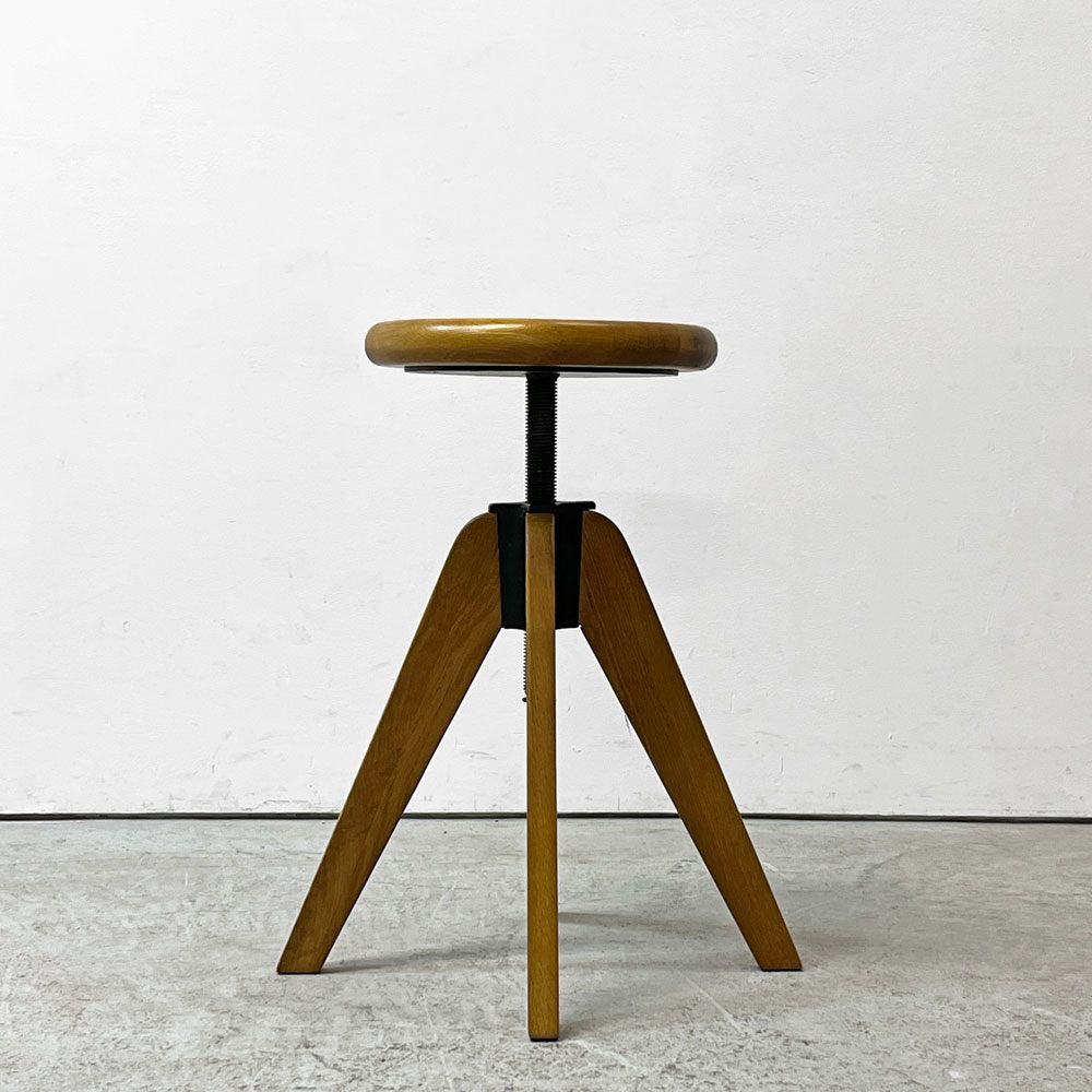 クラッシュゲート CRASHGATE ノットアンティークス Knot Antiques リフト ロースツール LIFT STOOL Lo オーク無垢材 回転昇降 インダストリアル 廃番 ●