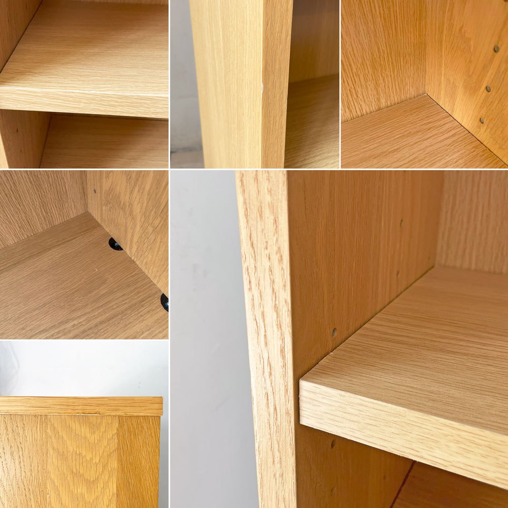 無印良品 MUJI オーク材 薄型ラック ワイド大  7段 本棚 ブックシェルフ 廃番 参考定価24,900円 ★